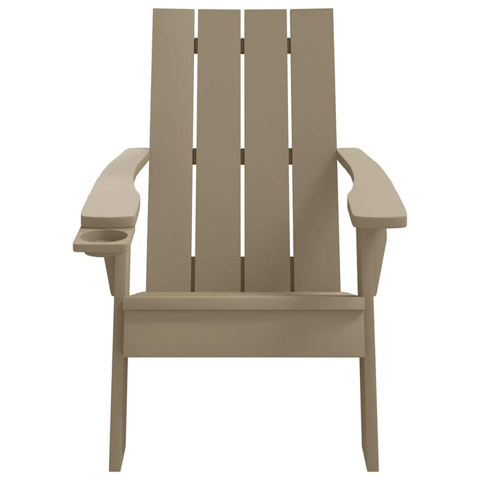 Scaun Adirondack, maro deschis, 75x88,5x89,5 cm, polipropilenă - WALTI WALTI