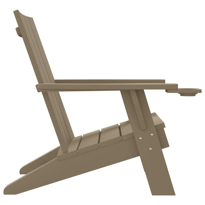 Scaun Adirondack, maro deschis, 75x88,5x89,5 cm, polipropilenă - WALTI WALTI