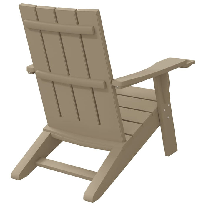 Scaun Adirondack, maro deschis, 75x88,5x89,5 cm, polipropilenă - WALTI WALTI