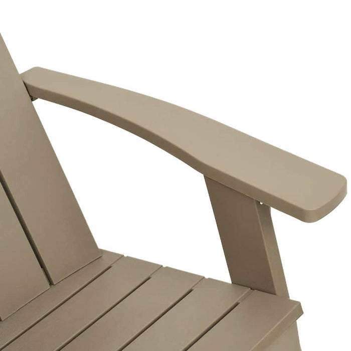 Scaun Adirondack, maro deschis, 75x88,5x89,5 cm, polipropilenă - WALTI WALTI