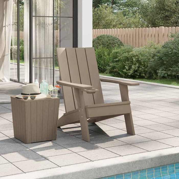 Scaun Adirondack, maro deschis, 75x88,5x89,5 cm, polipropilenă - WALTI WALTI