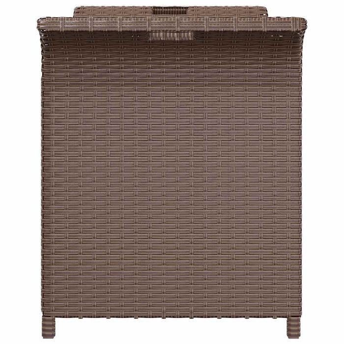 Bancă de grădină cu pernă, maro, 116x46x57 cm, poliratan - WALTI WALTI