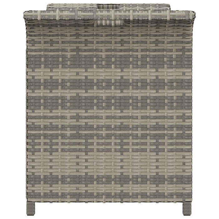 Bancă de grădină cu pernă, gri, 116x46x57 cm, poliratan - WALTI WALTI