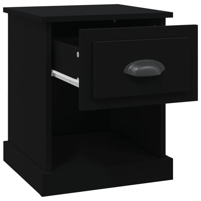 Noptiere, 2 buc, negru, 39x39x47,5 cm, lemn prelucrat WALTI