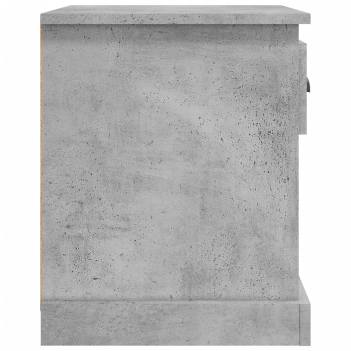 Noptiere, 2 buc, gri beton, 39x39x47,5 cm, lemn prelucrat - WALTI WALTI