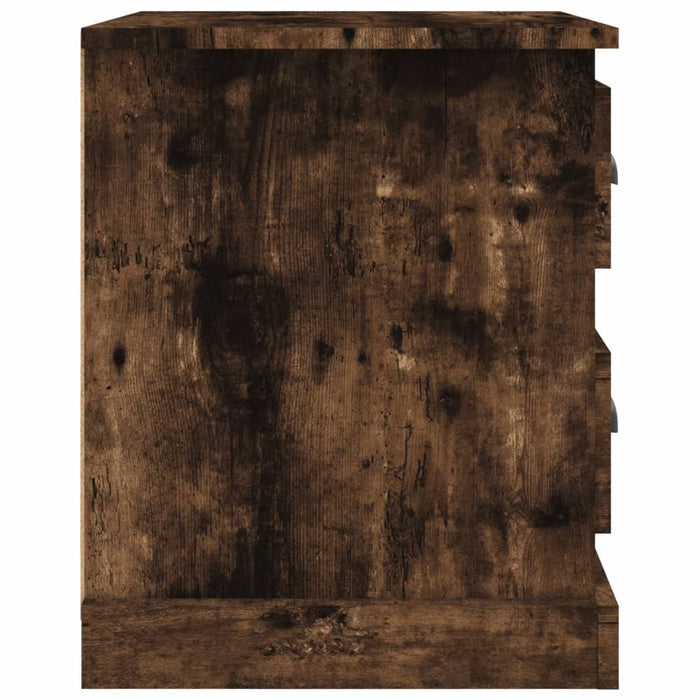 Noptiere, 2 buc., stejar afumat, 39x39x47,5 cm, lemn prelucrat - WALTI WALTI