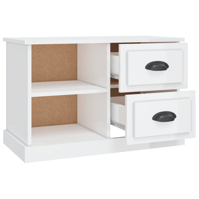 Comodă TV, alb extralucios, 73x35,5x47,5 cm, lemn prelucrat - WALTI WALTI
