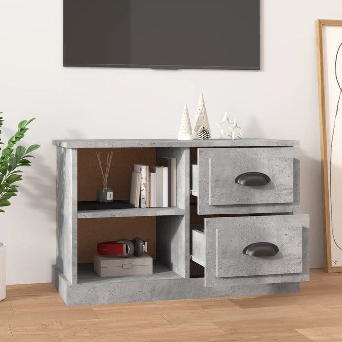 Comodă TV, gri beton, 73x35,5x47,5 cm, lemn prelucrat - WALTI WALTI