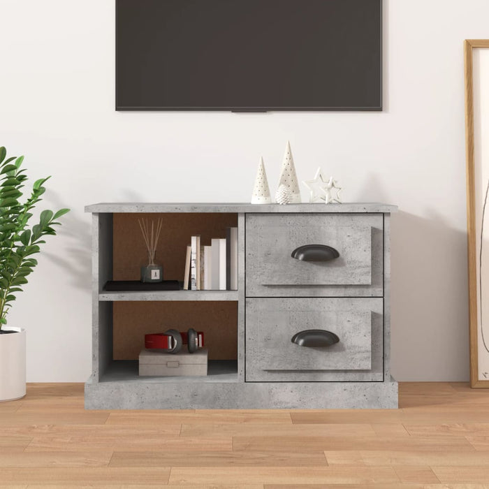 Comodă TV, gri beton, 73x35,5x47,5 cm, lemn prelucrat - WALTI WALTI