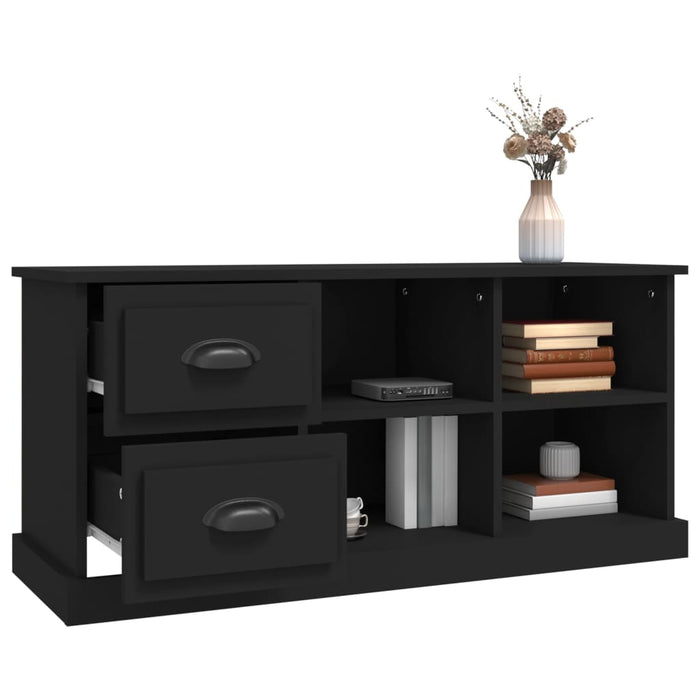 Comodă TV, negru, 102x35,5x47,5 cm, lemn prelucrat - WALTI WALTI
