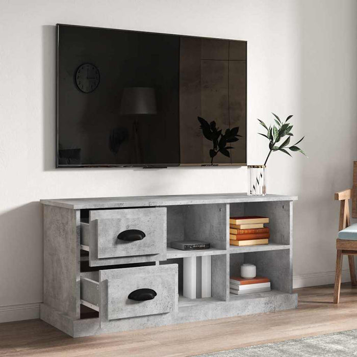 Comodă TV, gri beton, 102x35,5x47,5 cm, lemn prelucrat - WALTI WALTI