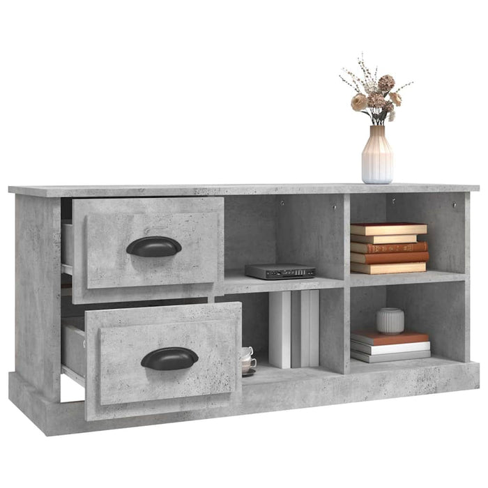 Comodă TV, gri beton, 102x35,5x47,5 cm, lemn prelucrat - WALTI WALTI