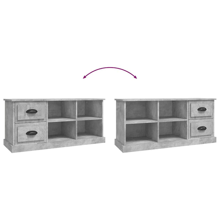 Comodă TV, gri beton, 102x35,5x47,5 cm, lemn prelucrat - WALTI WALTI