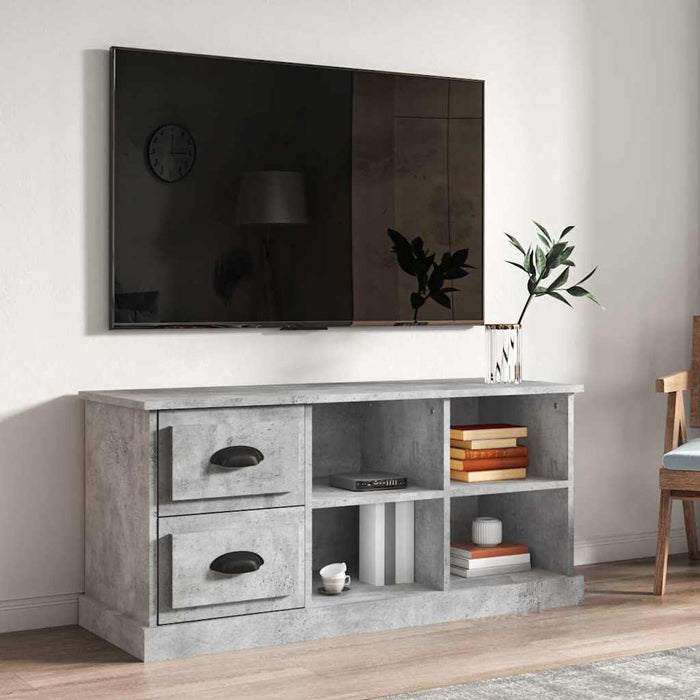 Comodă TV, gri beton, 102x35,5x47,5 cm, lemn prelucrat - WALTI WALTI