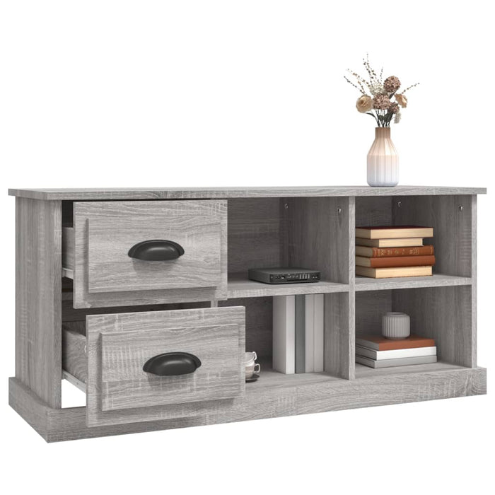Comodă TV, gri sonoma, 102x35,5x47,5 cm, lemn prelucrat - WALTI WALTI