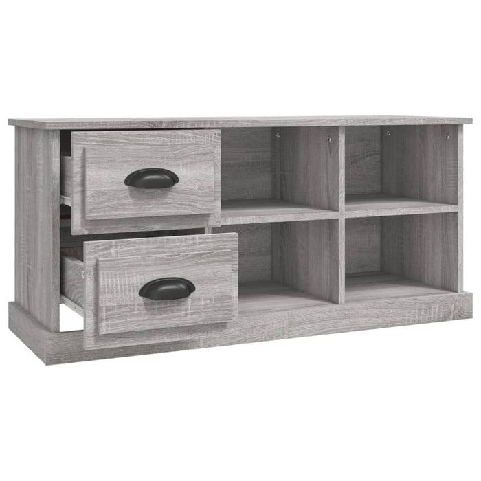 Comodă TV, gri sonoma, 102x35,5x47,5 cm, lemn prelucrat - WALTI WALTI