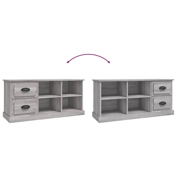 Comodă TV, gri sonoma, 102x35,5x47,5 cm, lemn prelucrat - WALTI WALTI