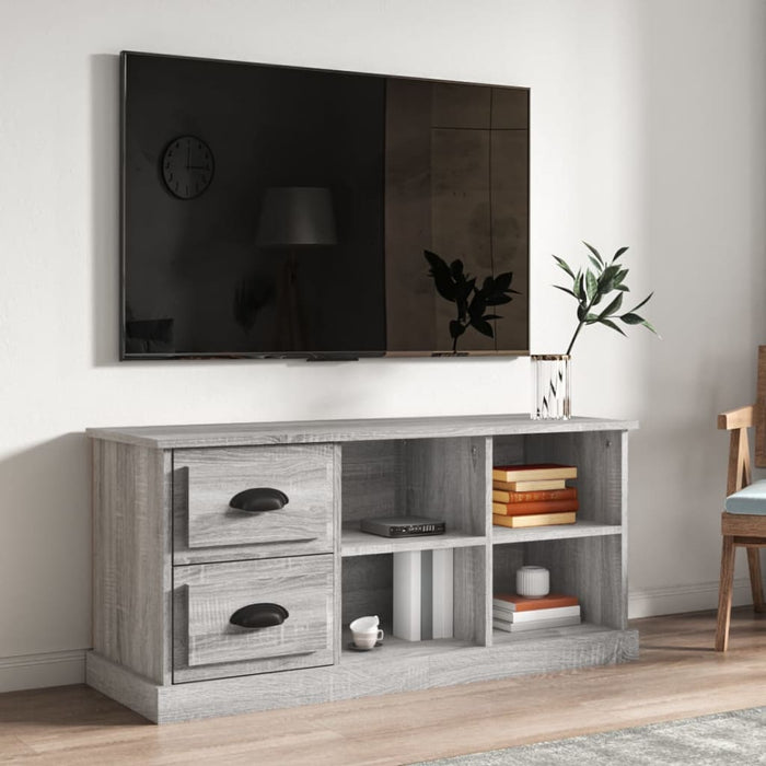Comodă TV, gri sonoma, 102x35,5x47,5 cm, lemn prelucrat - WALTI WALTI