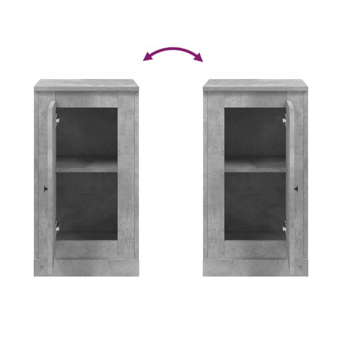 Servantă, gri beton, 37,5x35,5x67,5 cm, lemn prelucrat - WALTI WALTI