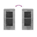 Servantă, gri beton, 37,5x35,5x67,5 cm, lemn prelucrat - WALTI WALTI