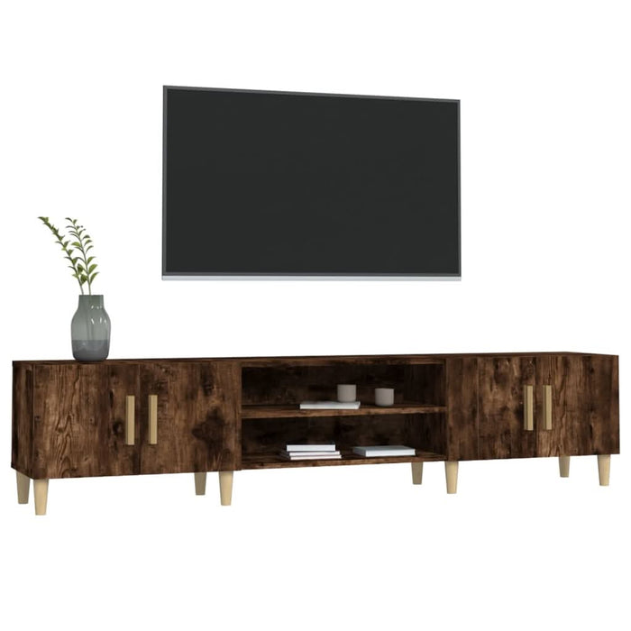 Comodă TV, stejar fumuriu, 180x31,5x40 cm, lemn prelucrat - WALTI WALTI