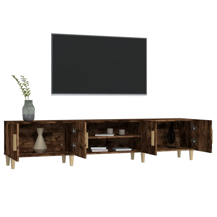 Comodă TV, stejar fumuriu, 180x31,5x40 cm, lemn prelucrat - WALTI WALTI