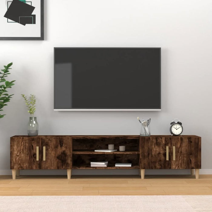 Comodă TV, stejar fumuriu, 180x31,5x40 cm, lemn prelucrat - WALTI WALTI