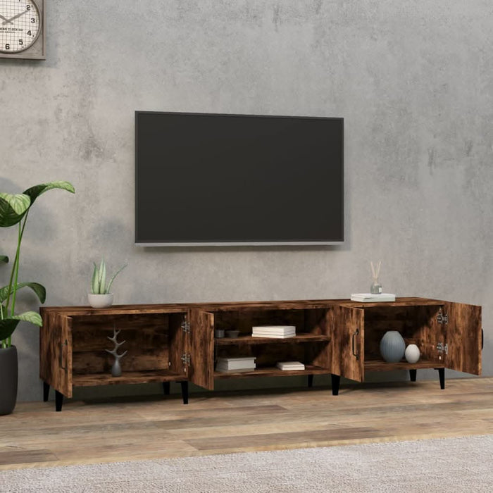 Comodă TV, stejar fumuriu, 180x31,5x40 cm, lemn prelucrat - WALTI WALTI