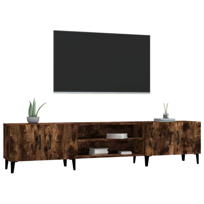 Comodă TV, stejar fumuriu, 180x31,5x40 cm, lemn prelucrat - WALTI WALTI