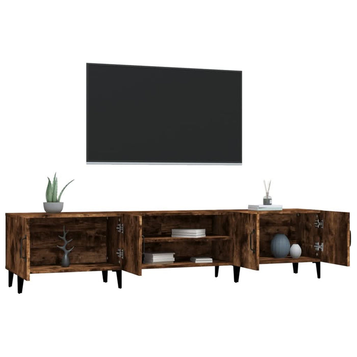 Comodă TV, stejar fumuriu, 180x31,5x40 cm, lemn prelucrat - WALTI WALTI