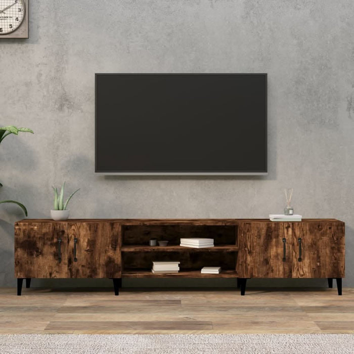 Comodă TV, stejar fumuriu, 180x31,5x40 cm, lemn prelucrat - WALTI WALTI