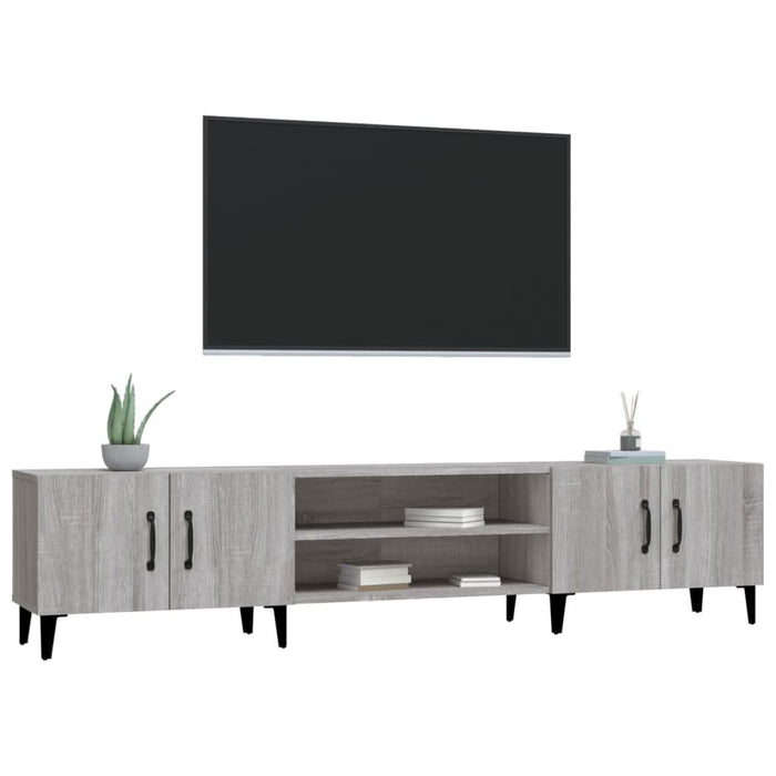 Comodă TV, gri sonoma, 180x31,5x40 cm, lemn prelucrat - WALTI WALTI
