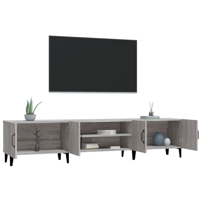 Comodă TV, gri sonoma, 180x31,5x40 cm, lemn prelucrat - WALTI WALTI