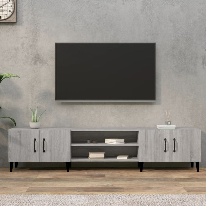 Comodă TV, gri sonoma, 180x31,5x40 cm, lemn prelucrat - WALTI WALTI