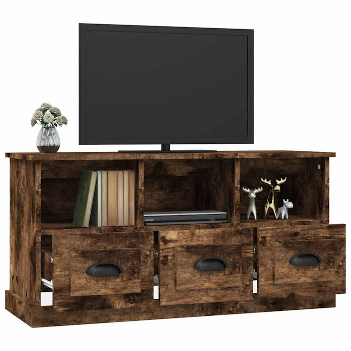 Comodă TV, stejar fumuriu, 100x35x50 cm, lemn prelucrat WALTI