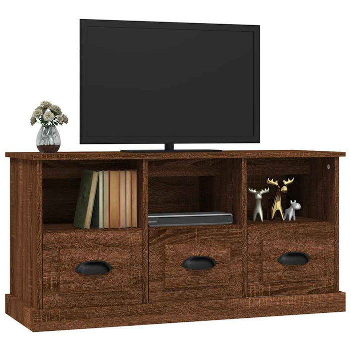 Comodă TV, stejar maro, 100x35x50 cm, lemn prelucrat WALTI