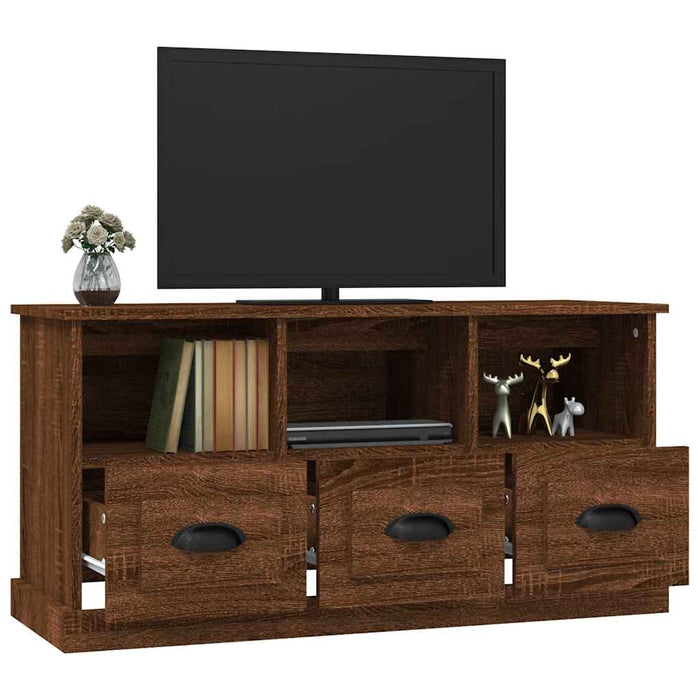 Comodă TV, stejar maro, 100x35x50 cm, lemn prelucrat WALTI