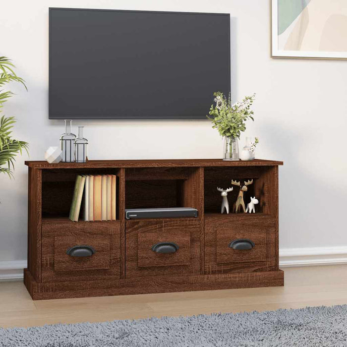 Comodă TV, stejar maro, 100x35x50 cm, lemn prelucrat WALTI