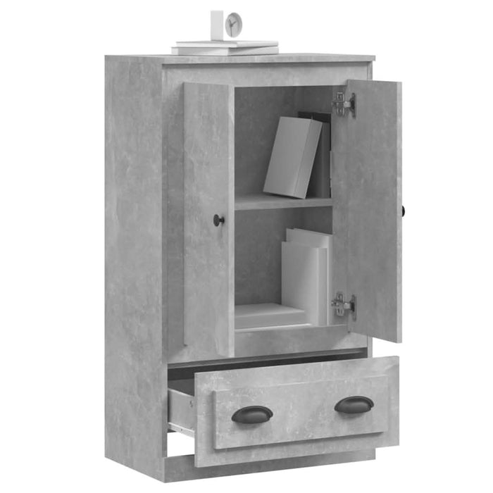 Dulap înalt, gri beton, 60x35,5x103,5 cm, lemn prelucrat - WALTI WALTI