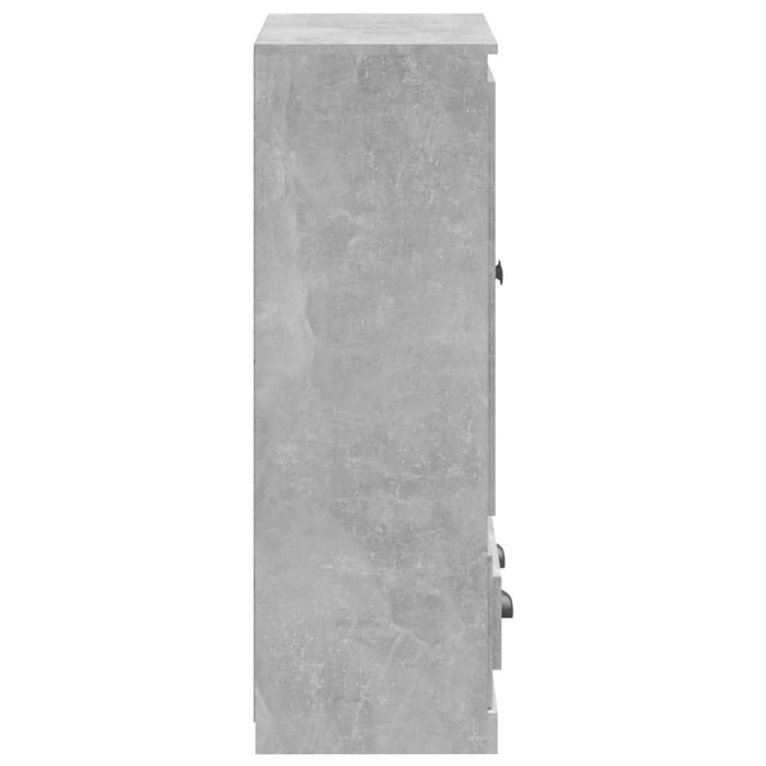 Dulap înalt, gri beton, 60x35,5x103,5 cm, lemn prelucrat - WALTI WALTI