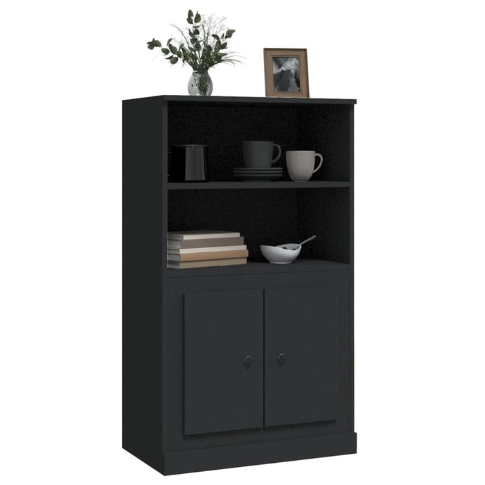 Dulap înalt, negru, 60x35,5x103,5 cm, lemn prelucrat WALTI