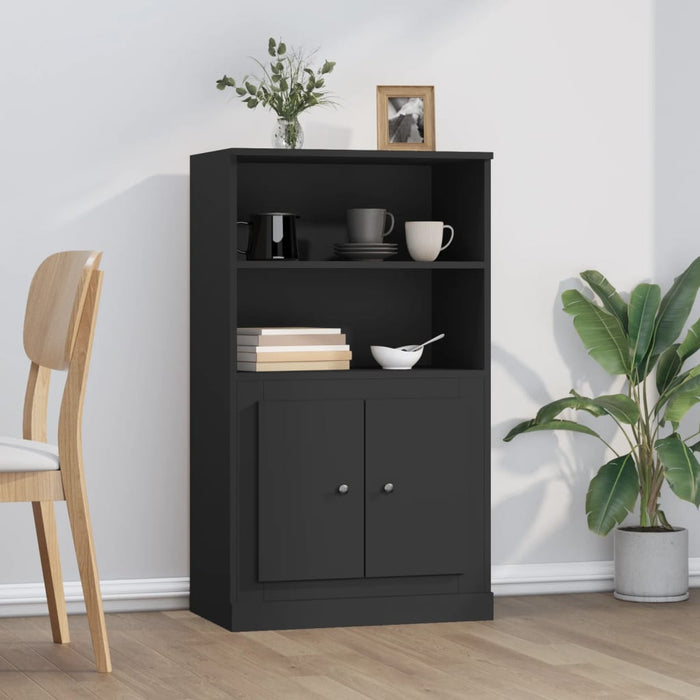 Dulap înalt, negru, 60x35,5x103,5 cm, lemn prelucrat WALTI