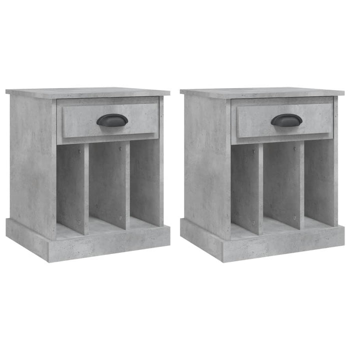 Noptiere, 2 buc., gri beton, 43x36x50 cm - WALTI WALTI