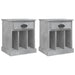 Noptiere, 2 buc., gri beton, 43x36x50 cm - WALTI WALTI
