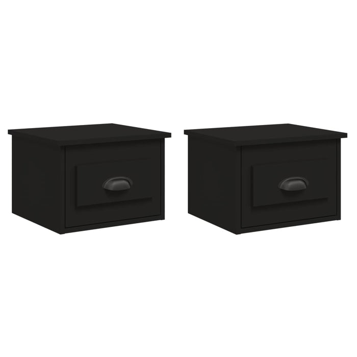 Noptiere de perete, 2 buc., negru, 41,5x36x28 cm - WALTI WALTI