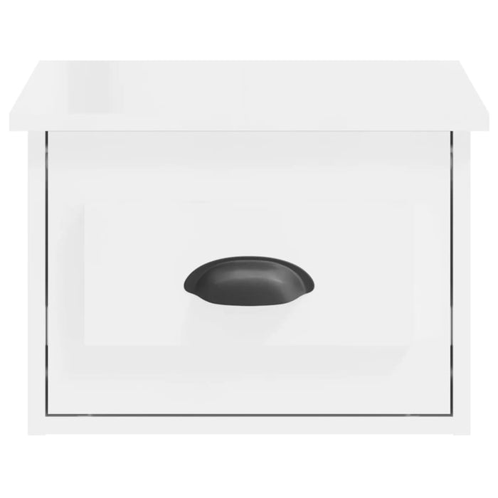 Noptiere de perete, 2 buc., alb extralucios, 41,5x36x28 cm - WALTI WALTI