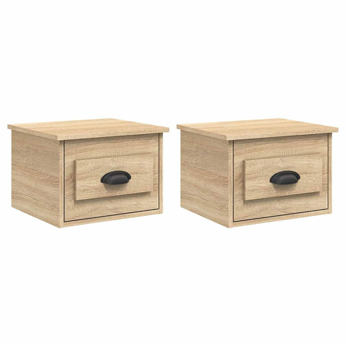 Noptiere de perete, 2 buc., stejar sonoma, 41,5x36x28 cm - WALTI WALTI