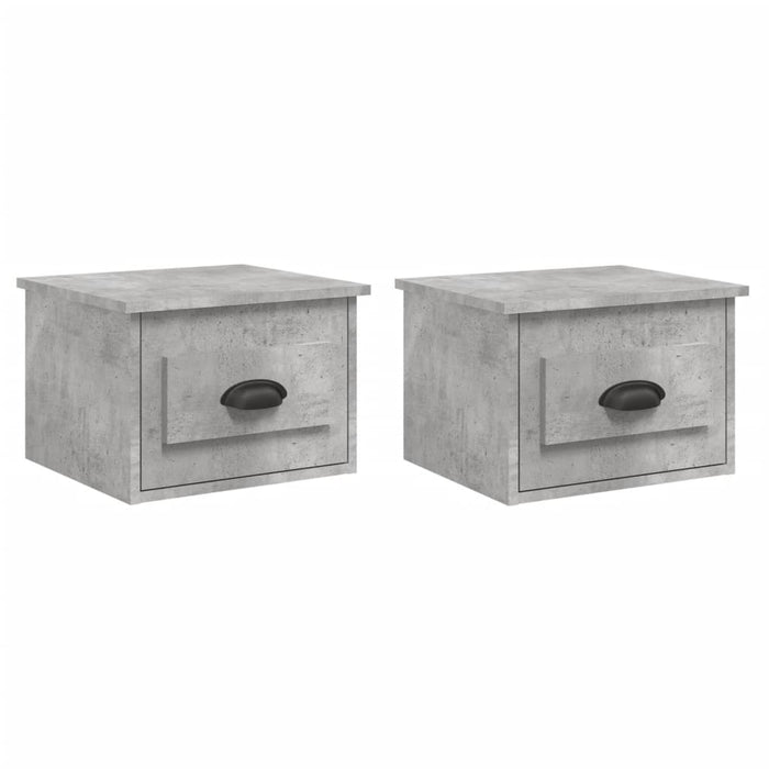 Noptiere de perete, 2 buc., gri beton, 41,5x36x28 cm - WALTI WALTI