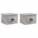 Noptiere de perete, 2 buc., gri beton, 41,5x36x28 cm - WALTI WALTI