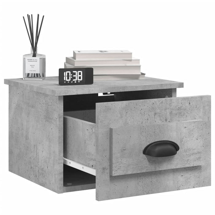 Noptiere de perete, 2 buc., gri beton, 41,5x36x28 cm - WALTI WALTI
